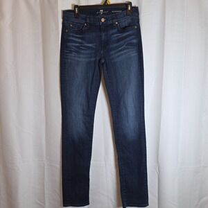 7 For All Mankind Roxanne Jeans Women Size 28 Blue Denim Slim Straight Premium